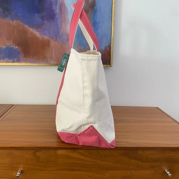 LL Bean Heavy Canvas Large Tote Bag in Vintage Rose / Pink - Picture 4 of 9